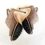 via spiga Tasa Suede Peep Toe Perforated Stiletto High Heels Photo 3