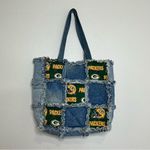 Green Bay Packers Custom Handmade Denim Jeans Patchwork Purse Bag Photo 1