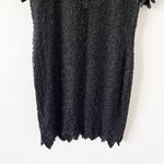 Laurence Kazar New York Beaded Vintage Silk Dress in Black Photo 4