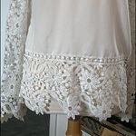 Boutique White Lace Crochet Blouse Photo 3
