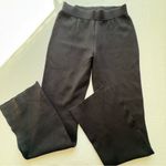 NWT Monrow Supersoft Knit flare Slit Hem Pants small black pull on trousers Photo 5