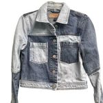 BLANK NYC Patchwork Denim Jacket XS NWT Jean Cropped $98 Photo 0