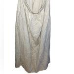 Little Lies Exceptionally Breezy Beige Linen Cutout Maxi Dress With Pockets New White Size L Photo 8