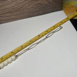 Anthropologie  Chunky Statement Necklace Beaded Orange Cream Gold Tone NWT $58 Photo 1