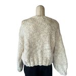 Altar'd State NWOT Altar’d State Oversized Chunky Cable Knit Cardigan - Cream Speckled Wool Photo 3