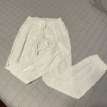 Surf Gypsy  eyelet lace jogger style white pants Photo 2