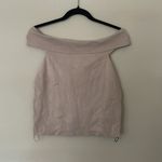 H&M  Ribbed Off-Shoulder Top in Cream Size XL Photo 4