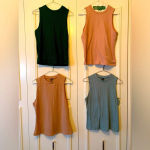 SheIn Set 4 ribbed high neck tank tops size XL Photo 1