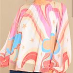 Multi Color Patterned Top Pink Size XL Photo 9