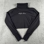 Forever 21 Turtleneck Women Medium Self Love Cropped Long Sleeve Pullover Shirt Photo 0