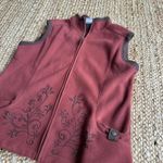 Vintage burgundy and brown fleece granola fairycore vest Red Size L Photo 1