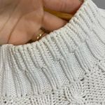 Nordstrom Vintage Sweater Women White Cable Knit Long Sleeve Size XS 100% Cotton Photo 7
