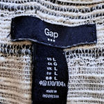 Gap  Women's Short Sleeve Crew neck Crop Top Beige Striped Size‎ Large Photo 2