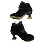 John Fluevog  Ankle Boots Womens 8.5 Black Hypnos Geometric Embossed Heeled Photo 6