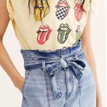 Free People  Light Blue Denim Mini Skirt Photo 0