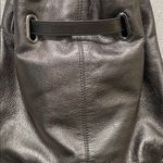 Cole Haan Y2K Vintage  Metallic Silver Leather Bucket Bag Photo 5