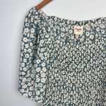 Hayden plus size 1X smocked floral blue & white blouse Photo 1