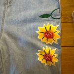 Floral Painted Denim Overalls 🌼 xl Blue Photo 9