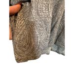 Garnet Hill  Gray white Swirl Print Long Sleeve Casual T-Shirt Women Sz M Photo 5