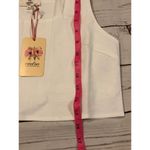 Boutique New Entro Small Square Neck White Cropped Top Classic Neutral Photo 5