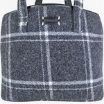 Pendleton  Black Wool Plaid Mini Tote Structured Handbag Zipper Top Mini Purse Photo 2