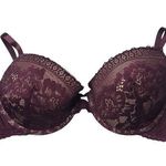 Adrienne Vittadini red Maroon Bra 34C Lace Detailing Photo 0