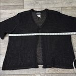 Sag Harbor  Black Knit Short Sleeve Open-Front One Botton Cardigan Photo 2