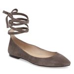 Vince Camuto  "Bevian" Grey Suede Ballet Flat Shoes Slip On Womens‎ Size 6.5 Photo 0