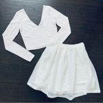 Forever 21  White High Waisted Fit & Flare Mini Skirt | Size: S Photo 2