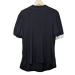 Torrid Ruffle V-Neck Top Puff Sleeves Ruched Sides Black Plus Size 3X Photo 1