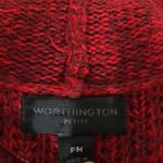 Worthington Women’s  Red short Sleeve Cable Knit Tunic Sweater petites medium Photo 5