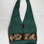 Bohemian SKU 7892 Green Crossbody Sling Bag With Elephant Pattern Photo 1
