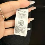 Athleta Cozy Sherpa Snap Sweatshirt Pullover Black Small‎ Quilted Cozy Fleece Photo 3