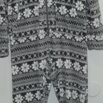 Sleepytime PJs‎ Snowflake Onsie Pajamas Size Small Gray Photo 2