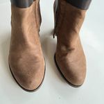 Franco Sarto Dotty Brown Leather Zip Chunky Heel Ankle Booties w/ Straps… Photo 2