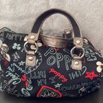 Coach Poppy Graffiti Laxy Satchel 16200. Black & Red Convertible Satchel Photo 4