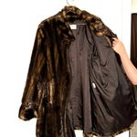 Pamela McCoy Faux Fur Light Dark Brown Color Snap Button Closure Jacket size 1X Photo 4