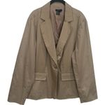 Sandro NEW  Single Button Tan Lightweight Blazer Capsule Career Old Money Chic 2X Photo 1