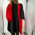 Henri Bendel Bold Wool Cape Red and Black Vintage Photo 11
