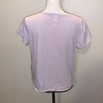 H&M  Basics lilac stretchy casual short sleeve shirt Photo 3