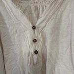 We The Free Free People Darren Cream Oversized Jersey Blouse Photo 3