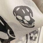 Alexander McQueen  Black & Cream 100% Silk Scarf - NEW Photo 1