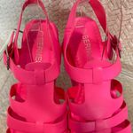 Berness‎ Brianna Fisherman Flatform Sandals Hot Pink Size 7 Y2K Chunky Platform Photo 4