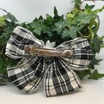 Bow Hair Barrette Watch Plaid Black White Hair Accessory Photo 2