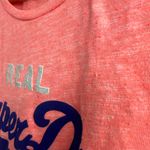 Superdry  MEDIUM Orange Tee Shirt T-Shirt Fitted Short Sleeve Japanese Glitter Photo 3