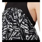 TOCCIN Black White Printed Trapeze High Low Sleeveless Maxi Dress size 20 Photo 13