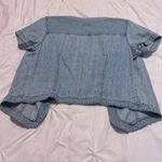 Liz Claiborne Light Blue Denim Button Down Shirt Photo 3