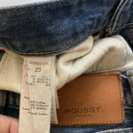 Moussy Vintage Selvedge Cropped Distressed Jeans Womens Size 23 Made In Japan Blue Photo 4
