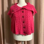 BCBGMAXAZRIA Pink Wool Y2K Poncho Cape Photo 1