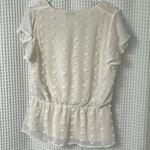 Abbeline  Dotted Swiss Ruffle Blouse Cream South Moon Under Photo 6